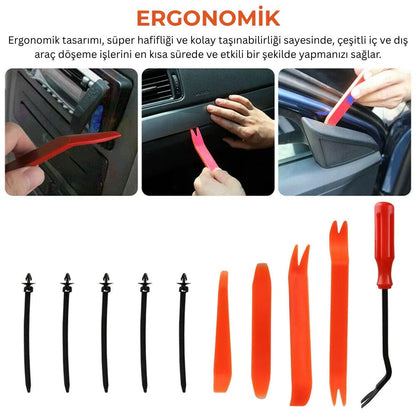 635 Parça Araç Panel Klips Seti + Söküm Aleti Takımı | Kasa Iç Döşeme Klipsi Tampon Sabitleme Çıkarma Seti